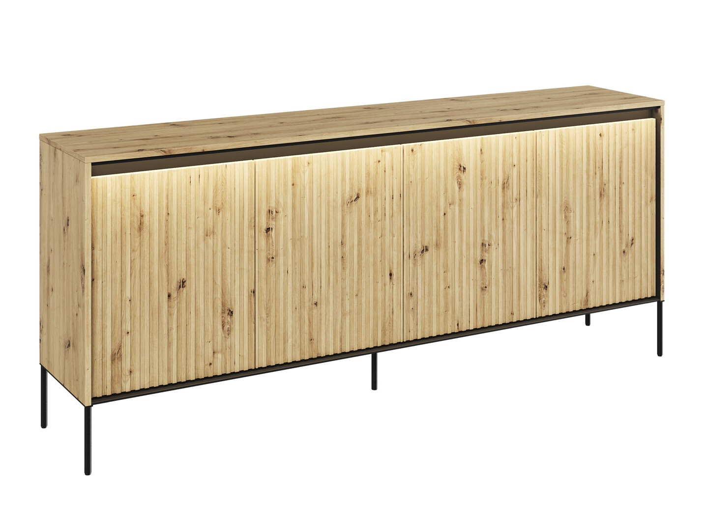 Ormarić Fernolu 103 (Artisan hrast + Crno)