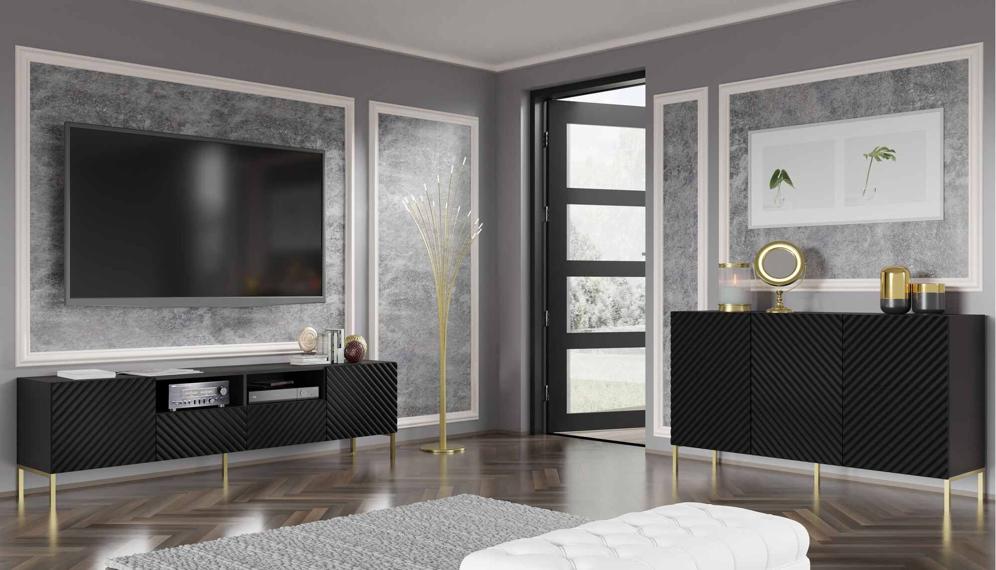 Ormarić Fivremu 101 (Crno)