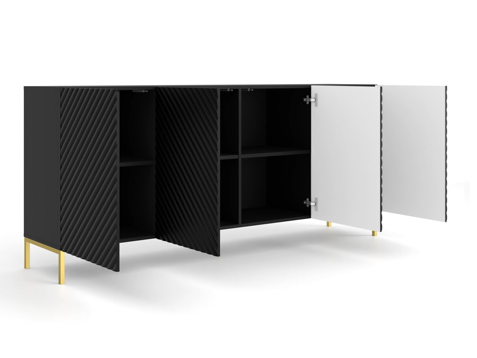 Set za dnevnu sobu Fivremu 107 (Crno)