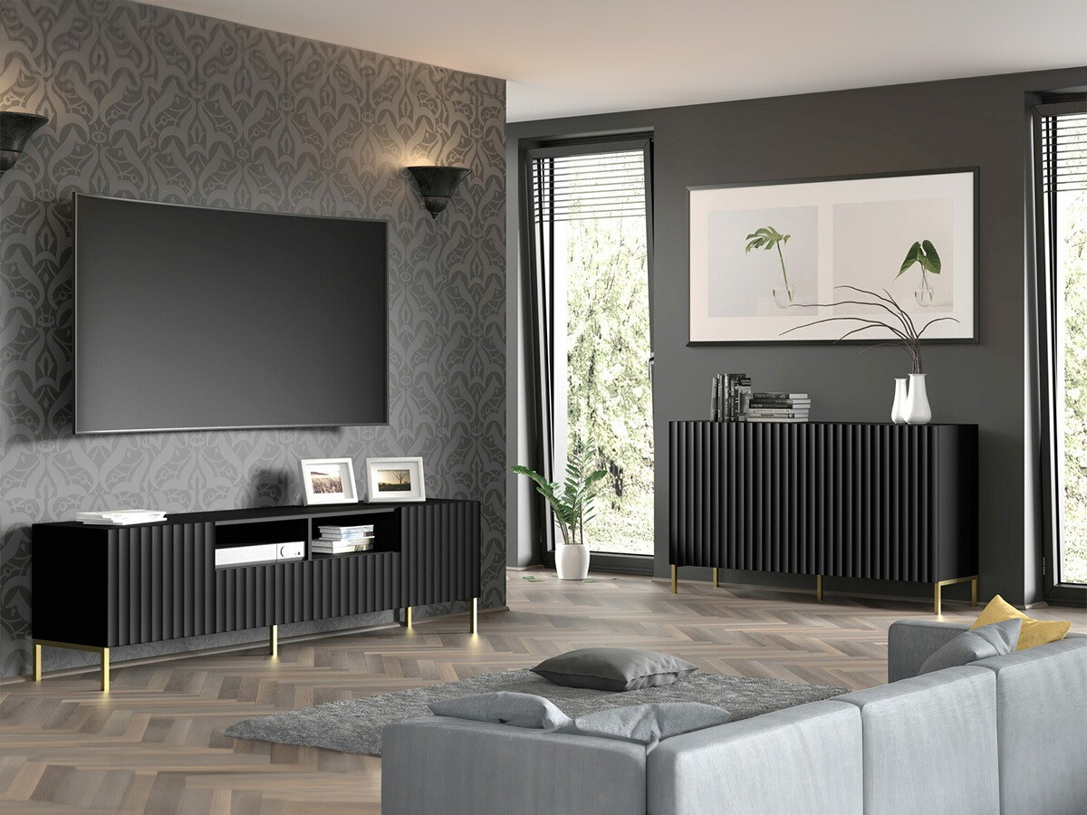 Set za dnevnu sobu Soropho 105 (Crno)