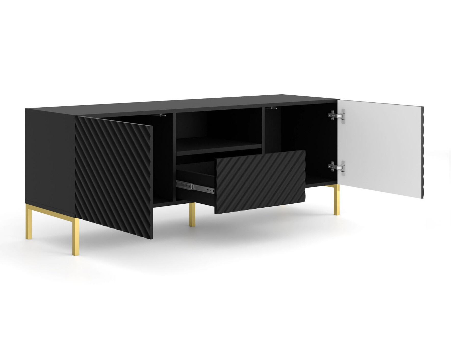 TV komoda Fivremu 102 (Crno)