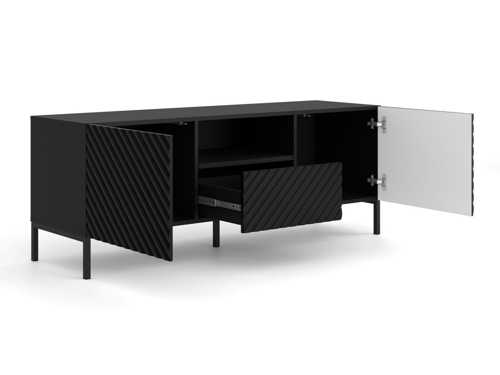 TV komoda Fivremu 102 (Crno)