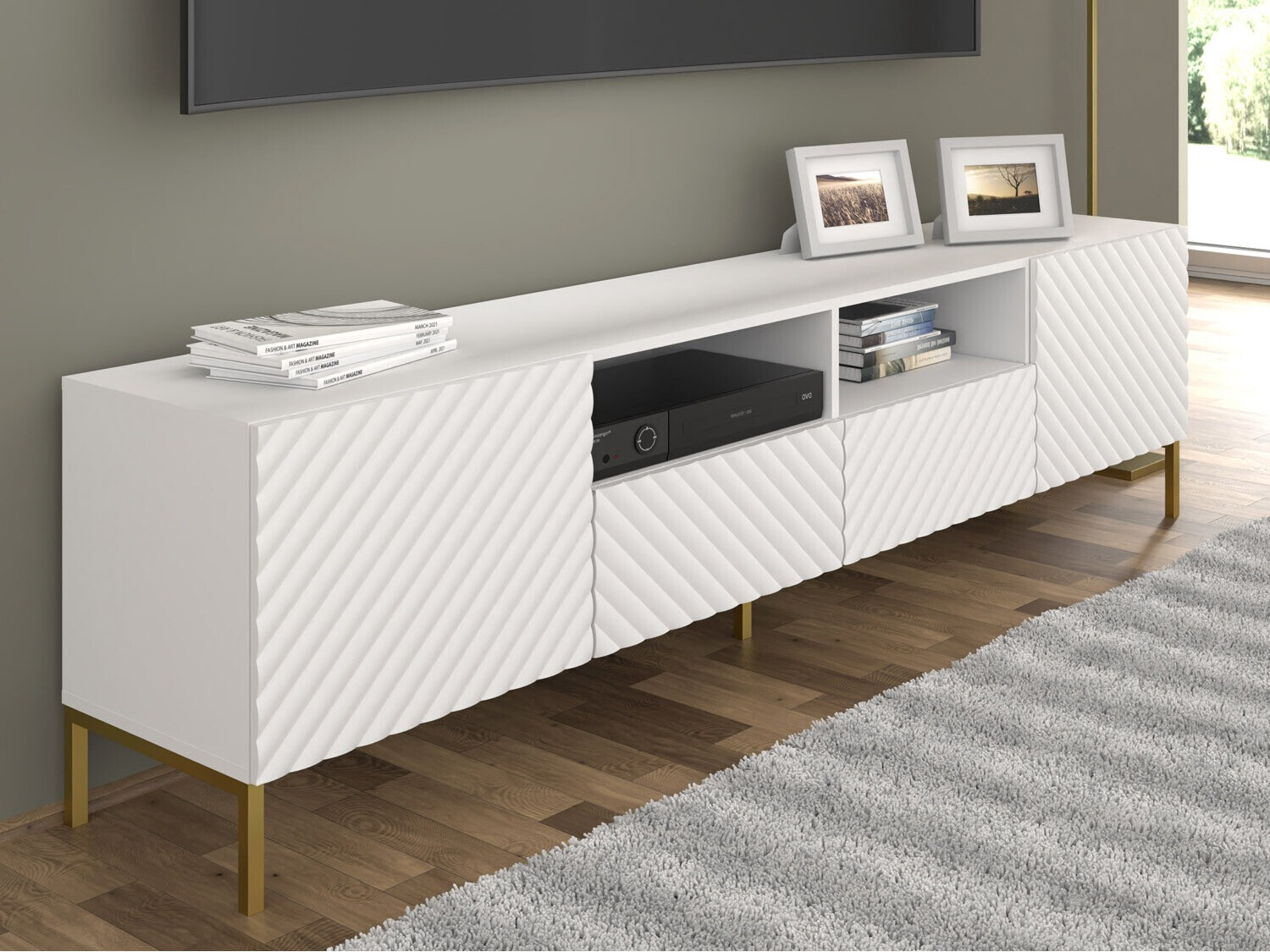 TV komoda Fivremu 103 (Belo)