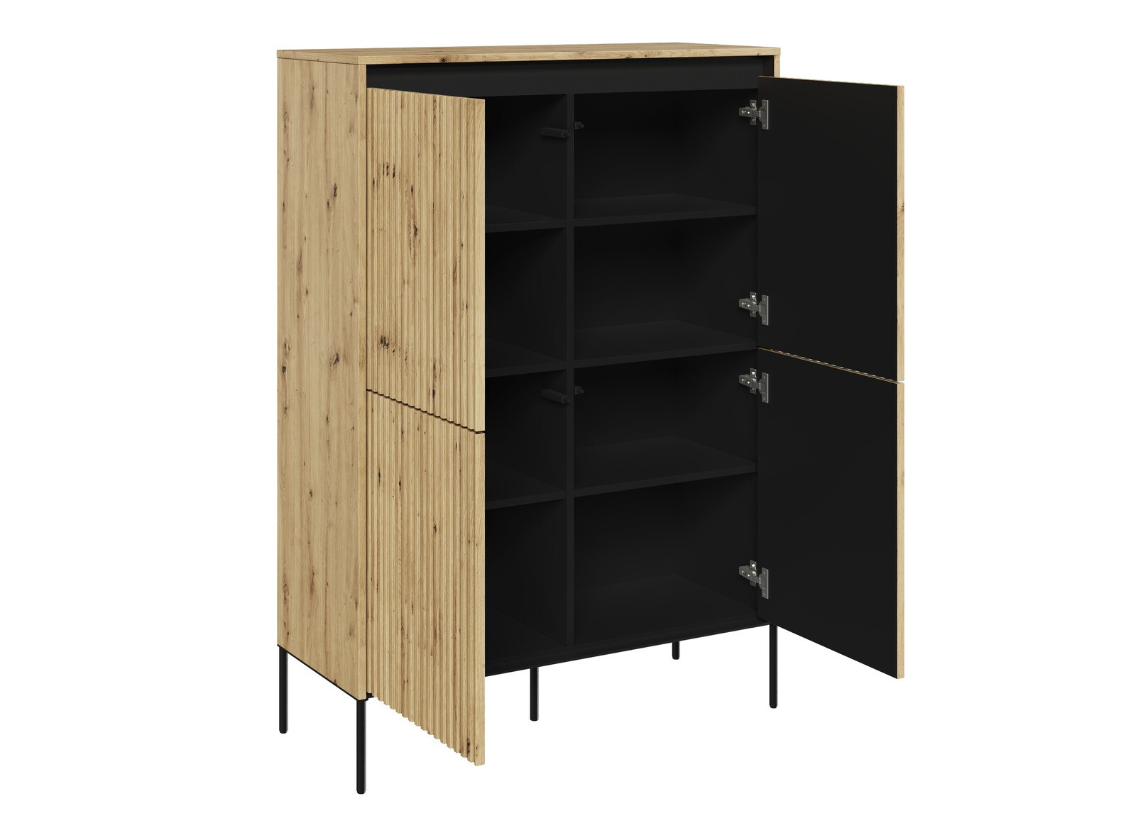 Ormarić Fernolu 102 (Zanatski hrast + Crno)