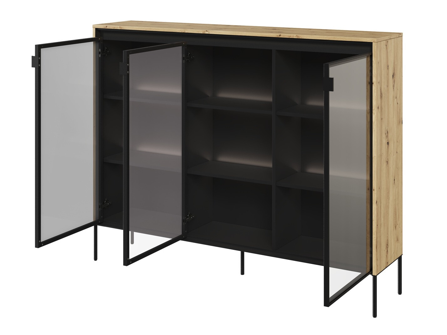 Ormarić Fernolu 108 (Zanatski hrast + Crno)