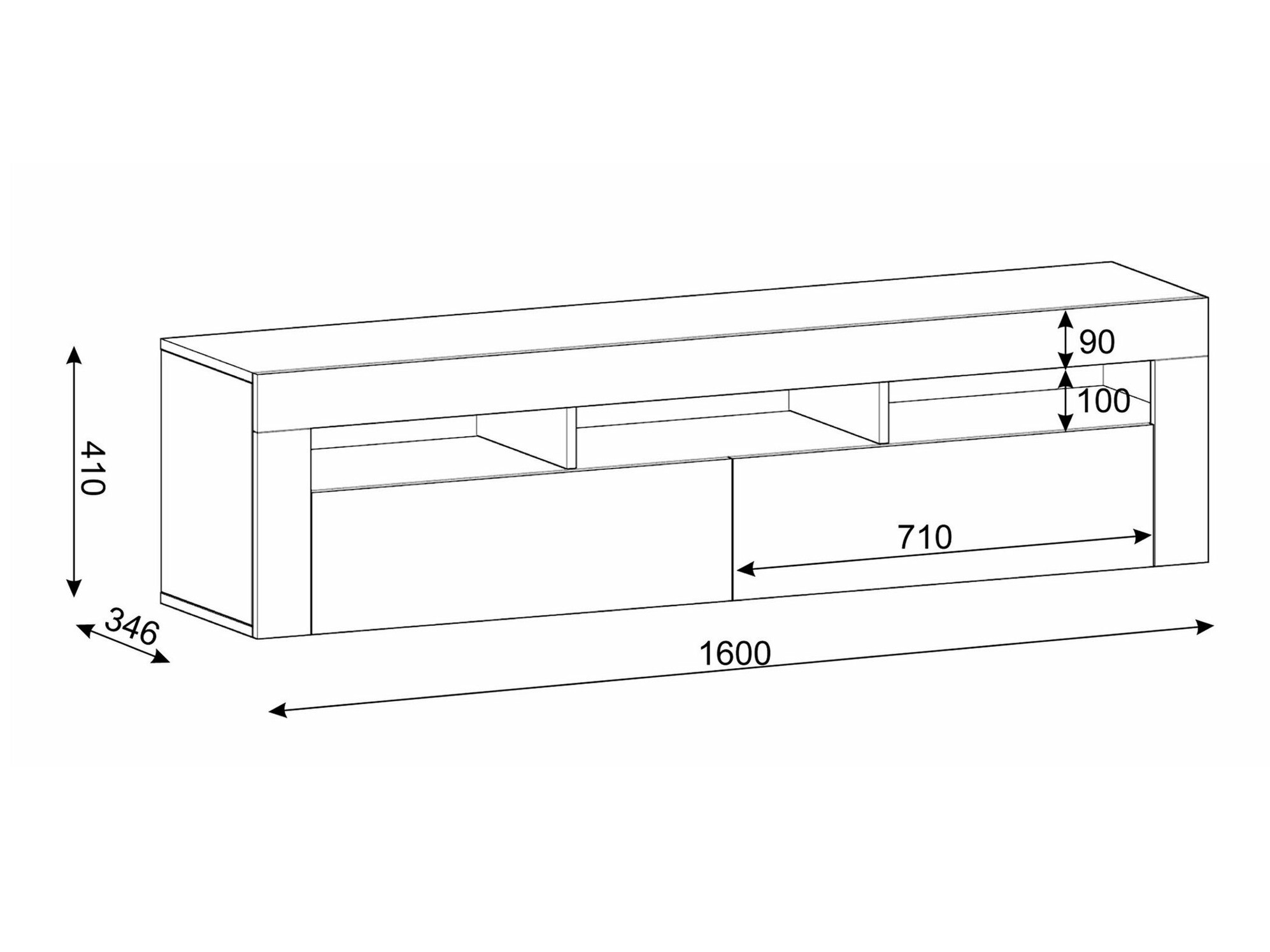 TV komoda Buffalo 149 (Belo)