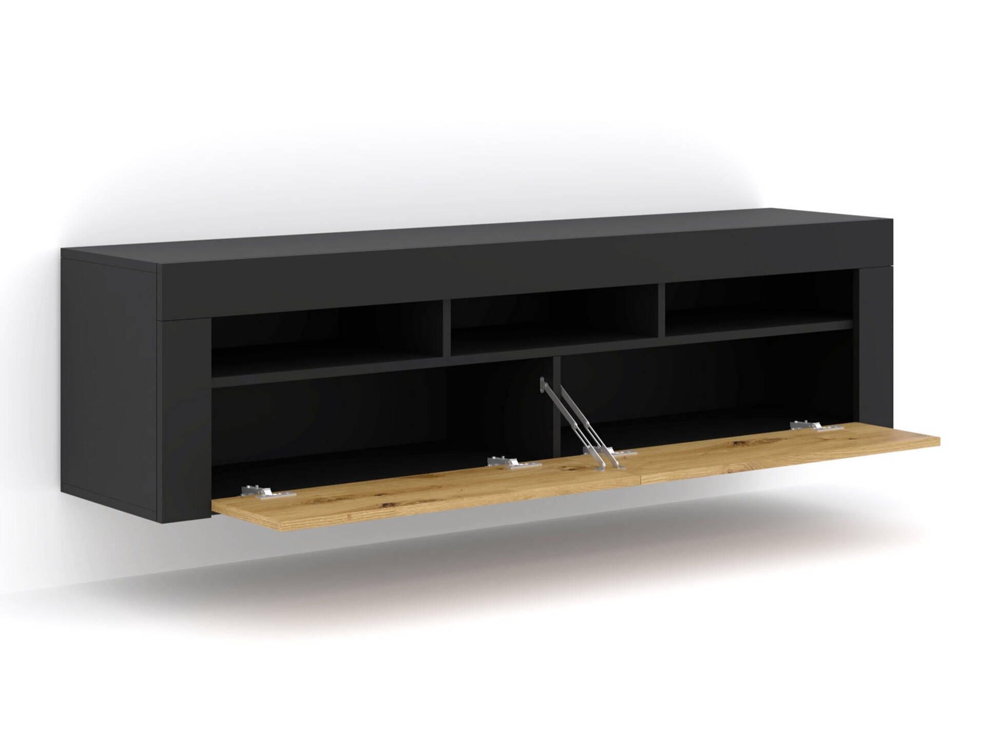 TV komoda Buffalo 149 (Crno + Artisan hrast)