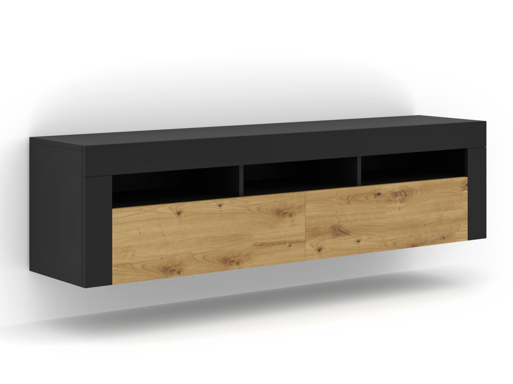 TV sto Buffalo 149 (Crno + Zanatski hrast)