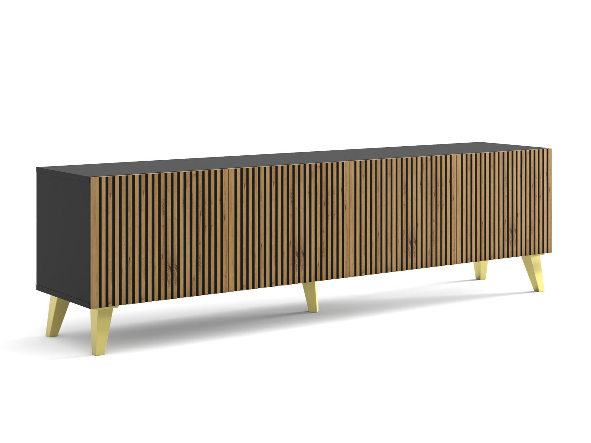 TV sto Buffalo 152 (Zanatski hrast + Crno)