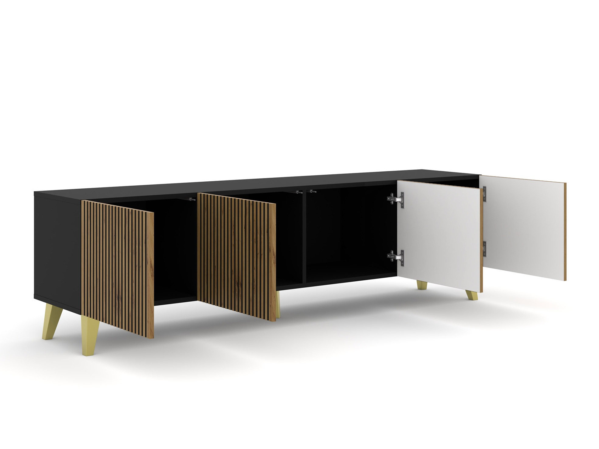 TV sto Buffalo 152 (Zanatski hrast + Crno)