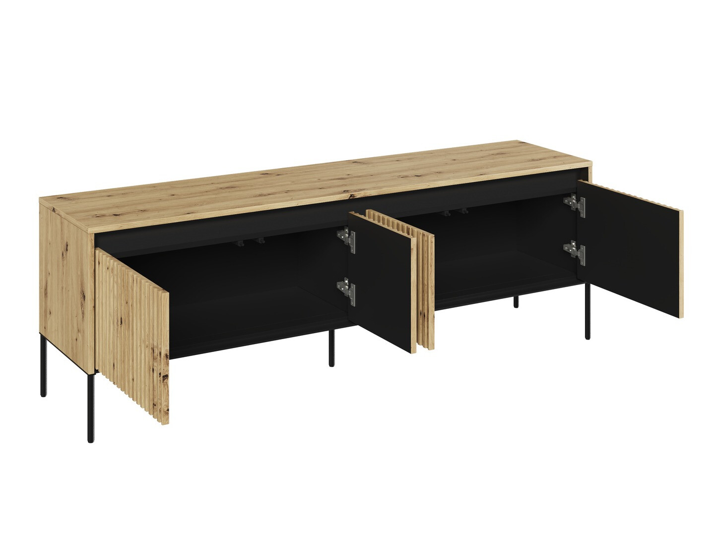 TV sto Fernolu 104 (Zanatski hrast + Crno)