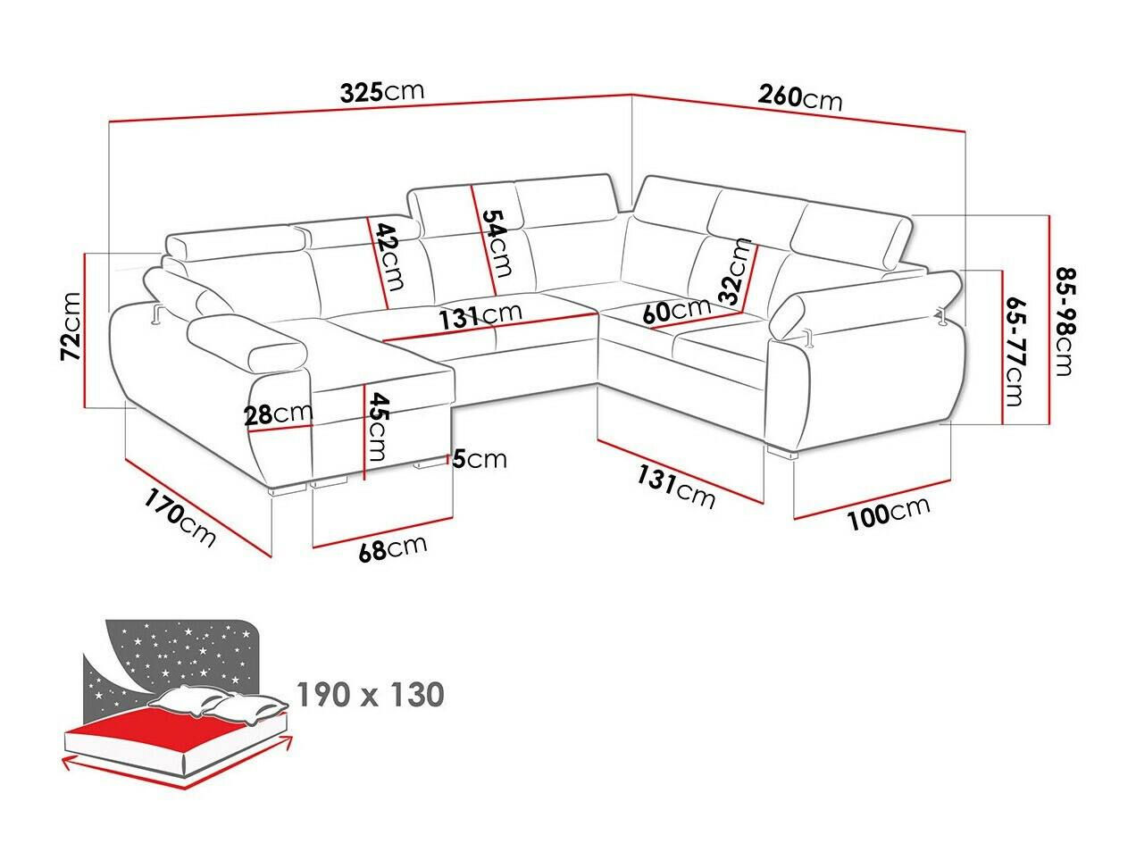 Ugaona sofa Columbus 214 (Aragon 14)