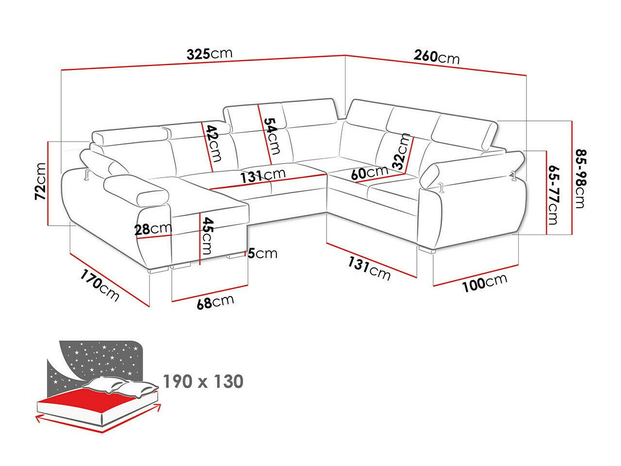 Ugaona sofa Columbus 214 (Aragon 80)