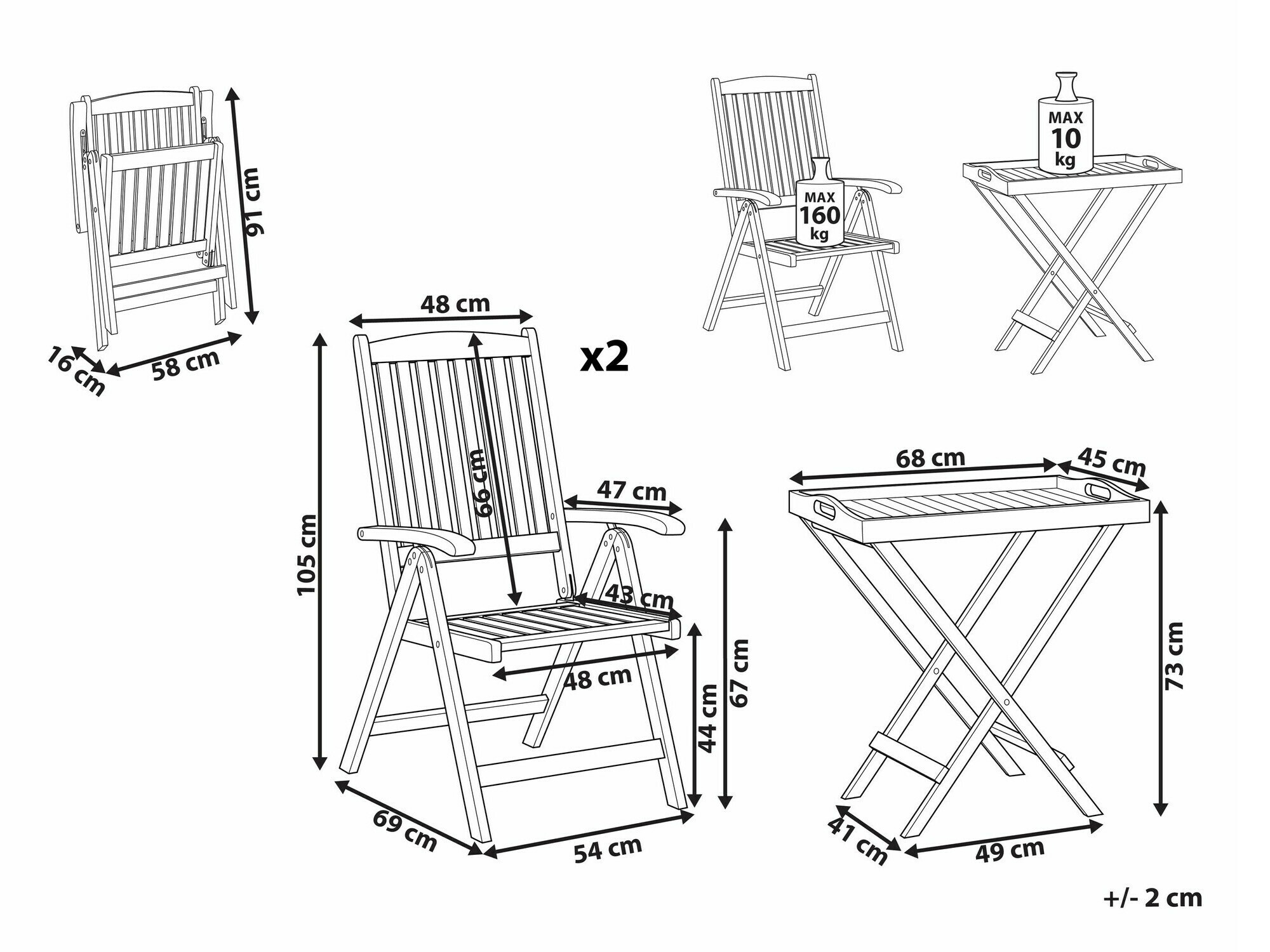 Set balkonskog nameštaja Berwyn 1903