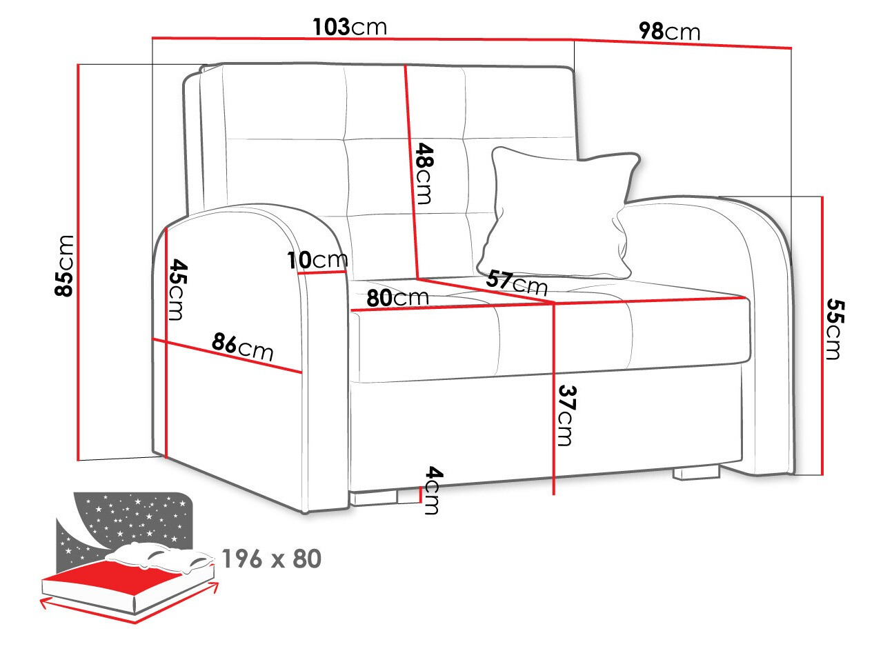 Fotelja Columbus 114 (Aragon 14)