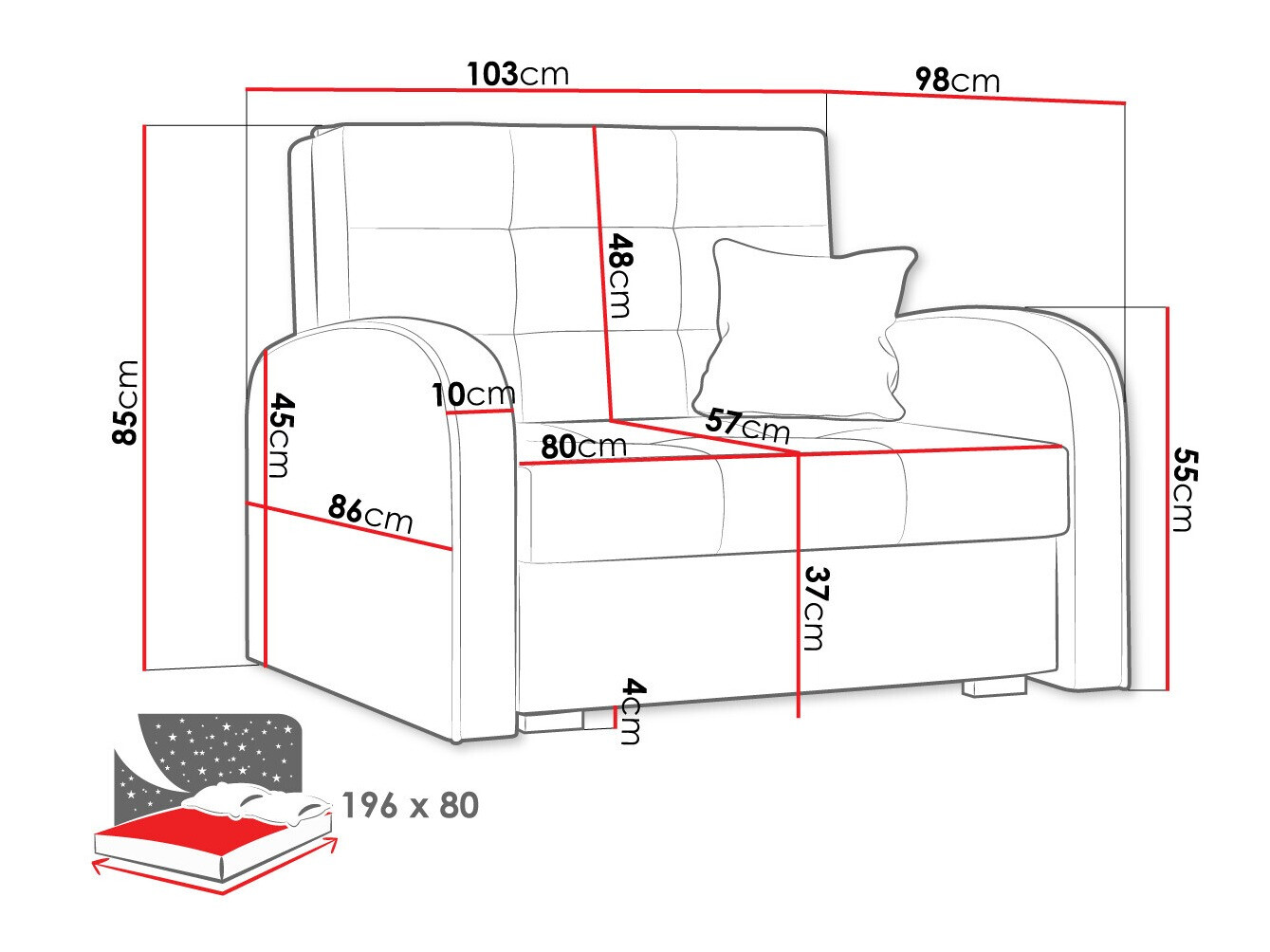 Fotelja Columbus 114 (Aragon 20)