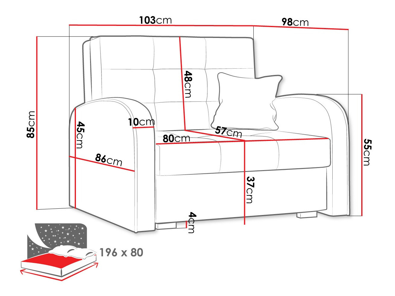 Fotelja Columbus 114 (Aragon 80)