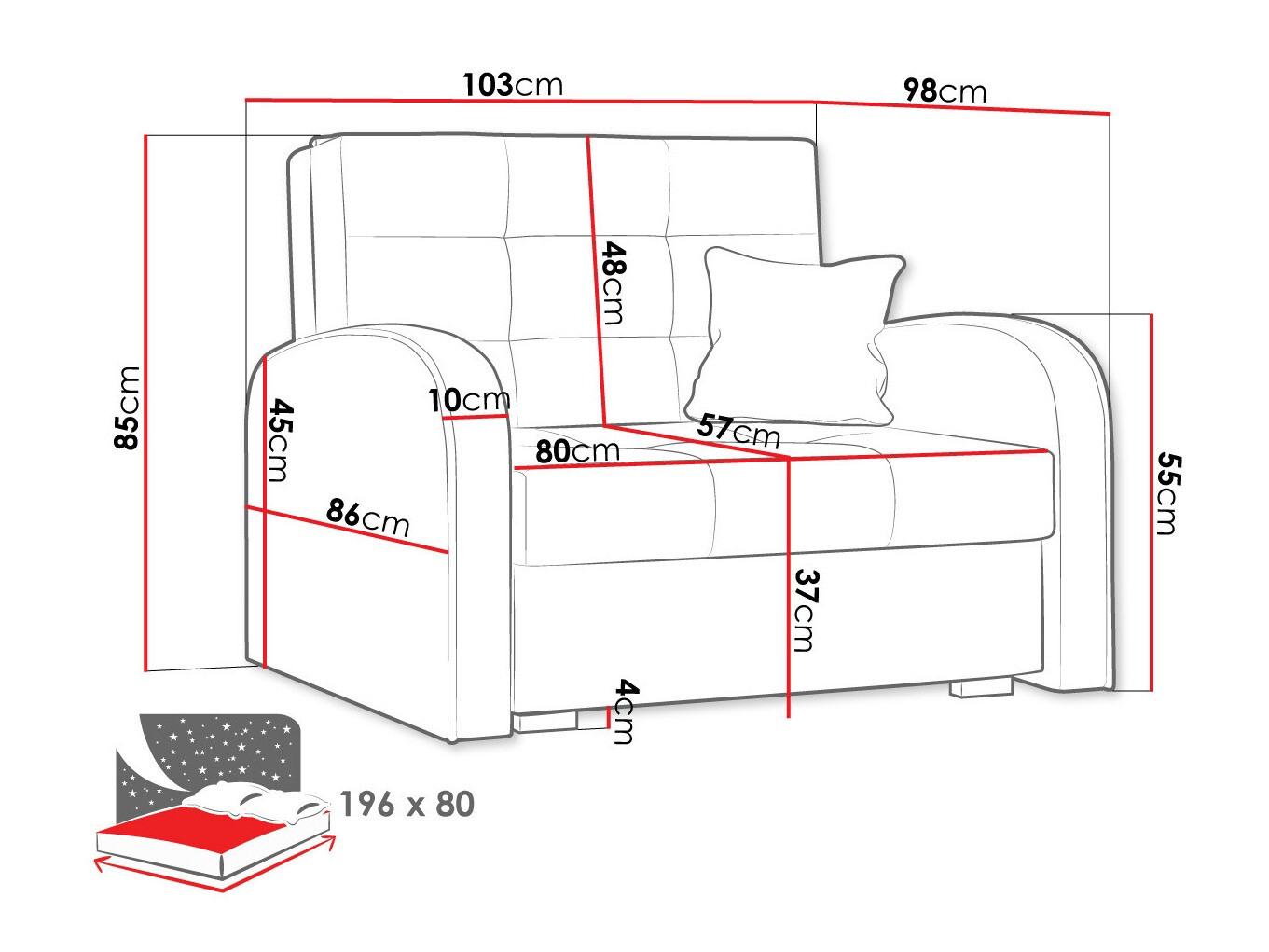 Fotelja Columbus 114 (Aragon 90)