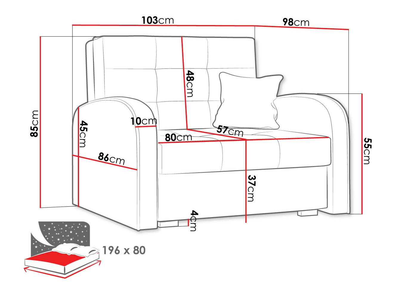 Fotelja Columbus 114 (Aragon 93)