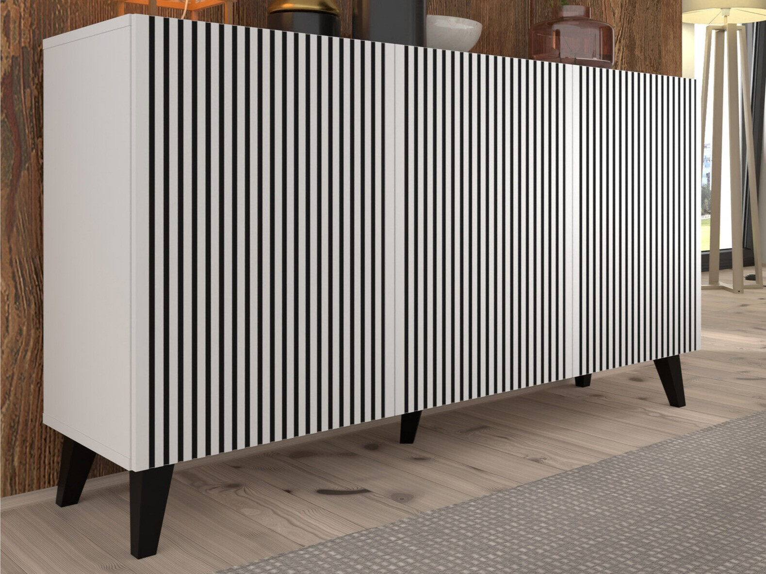 Ormarić Buffalo 157 (Belo + Crno)