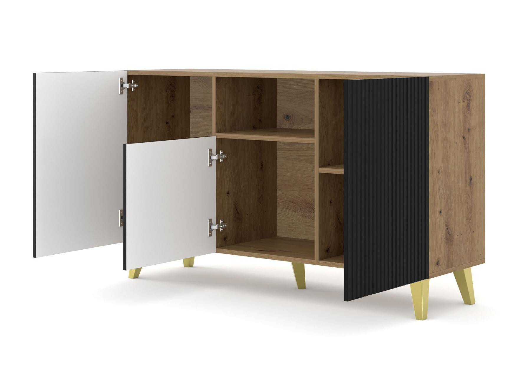 Ormarić Etdela 101 (Artisan hrast + Crno)