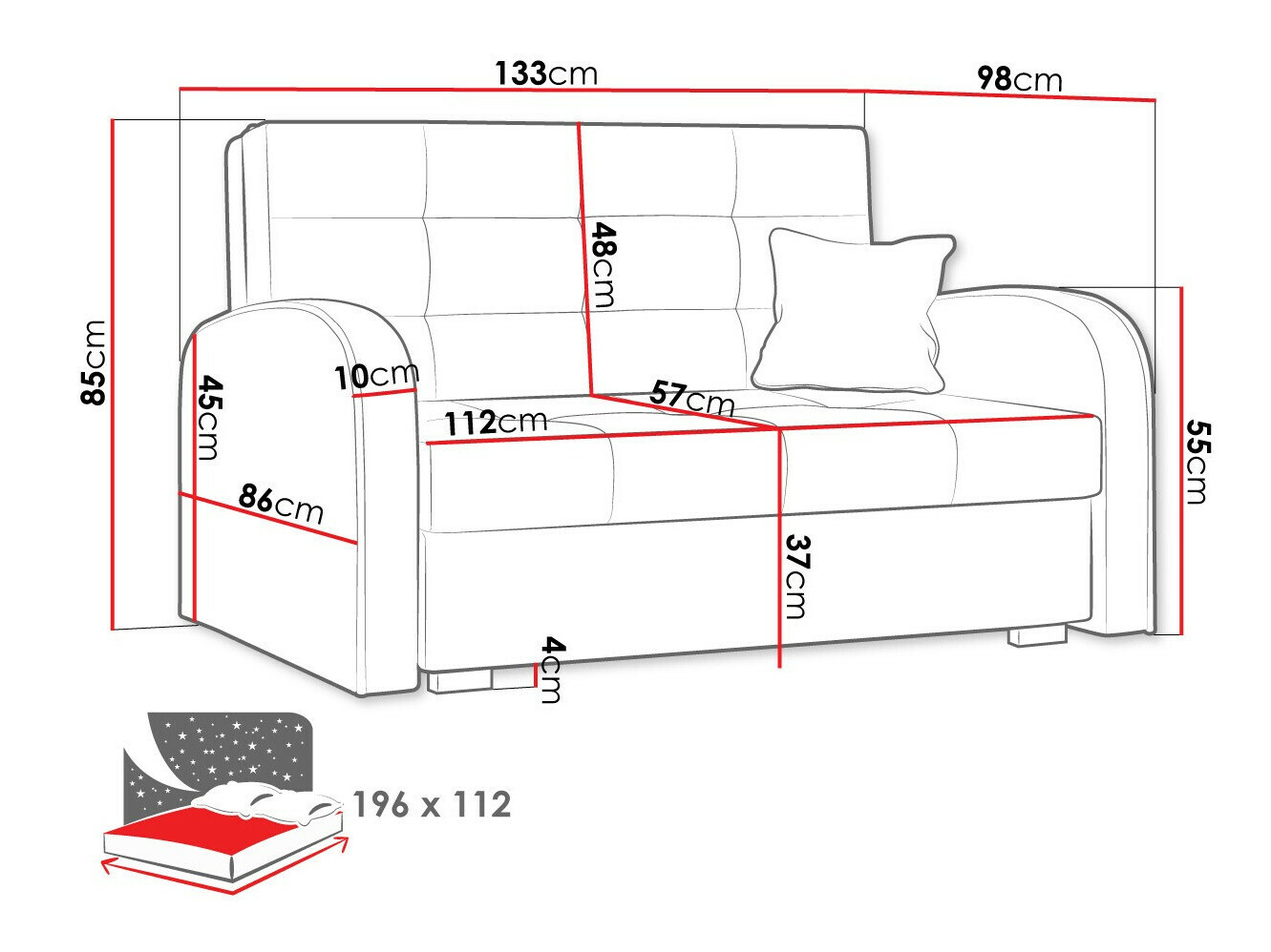 Sofa na razvlačenje Silona II (Aragon 20)