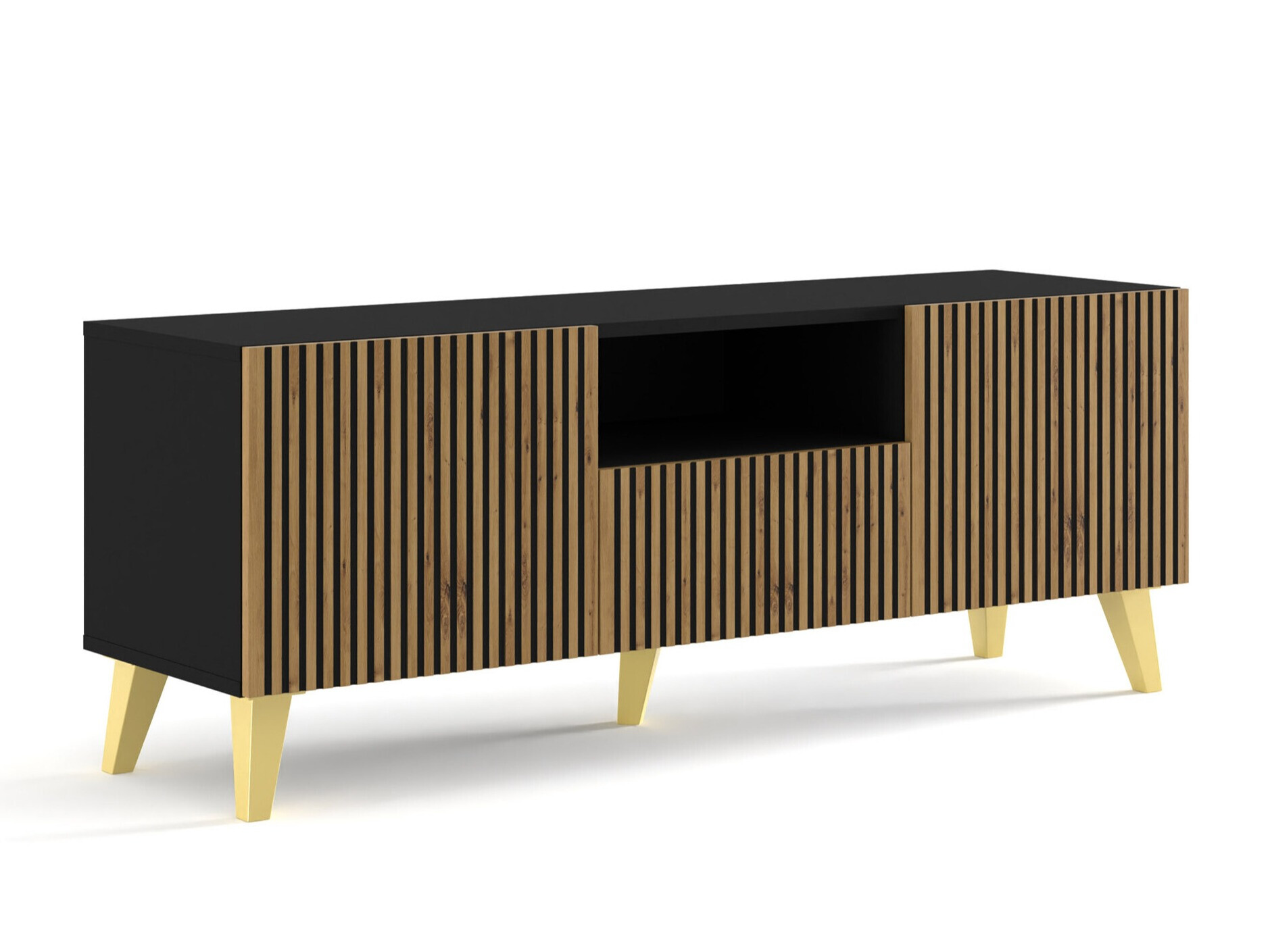 TV sto Buffalo 156 (Crno + Zanatski hrast)