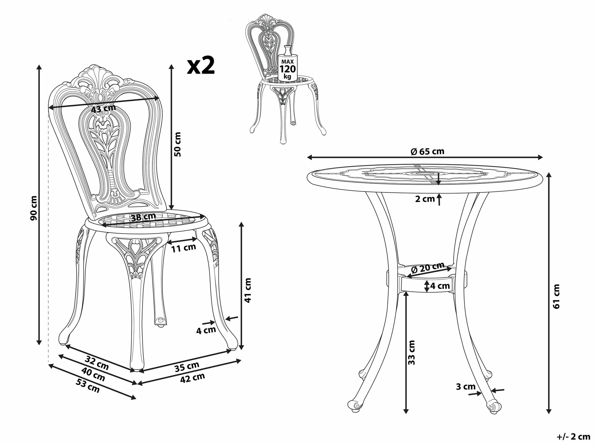 Set balkonskog nameštaja Berwyn 1927