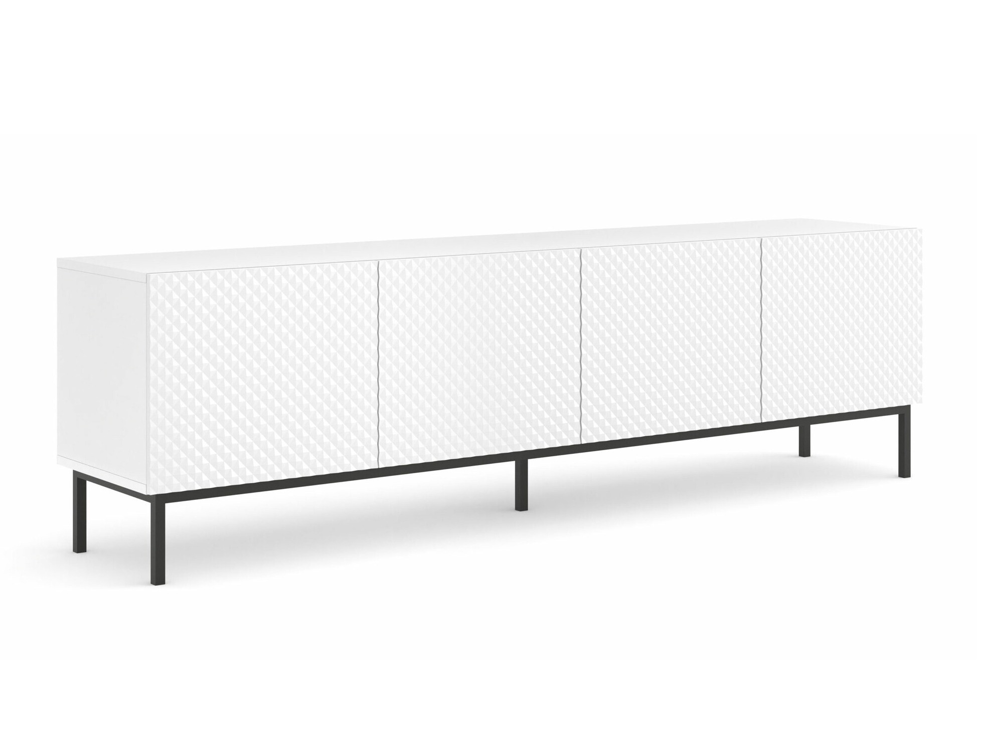 TV komoda Odelomu 100 (Belo + Sjajno belo)