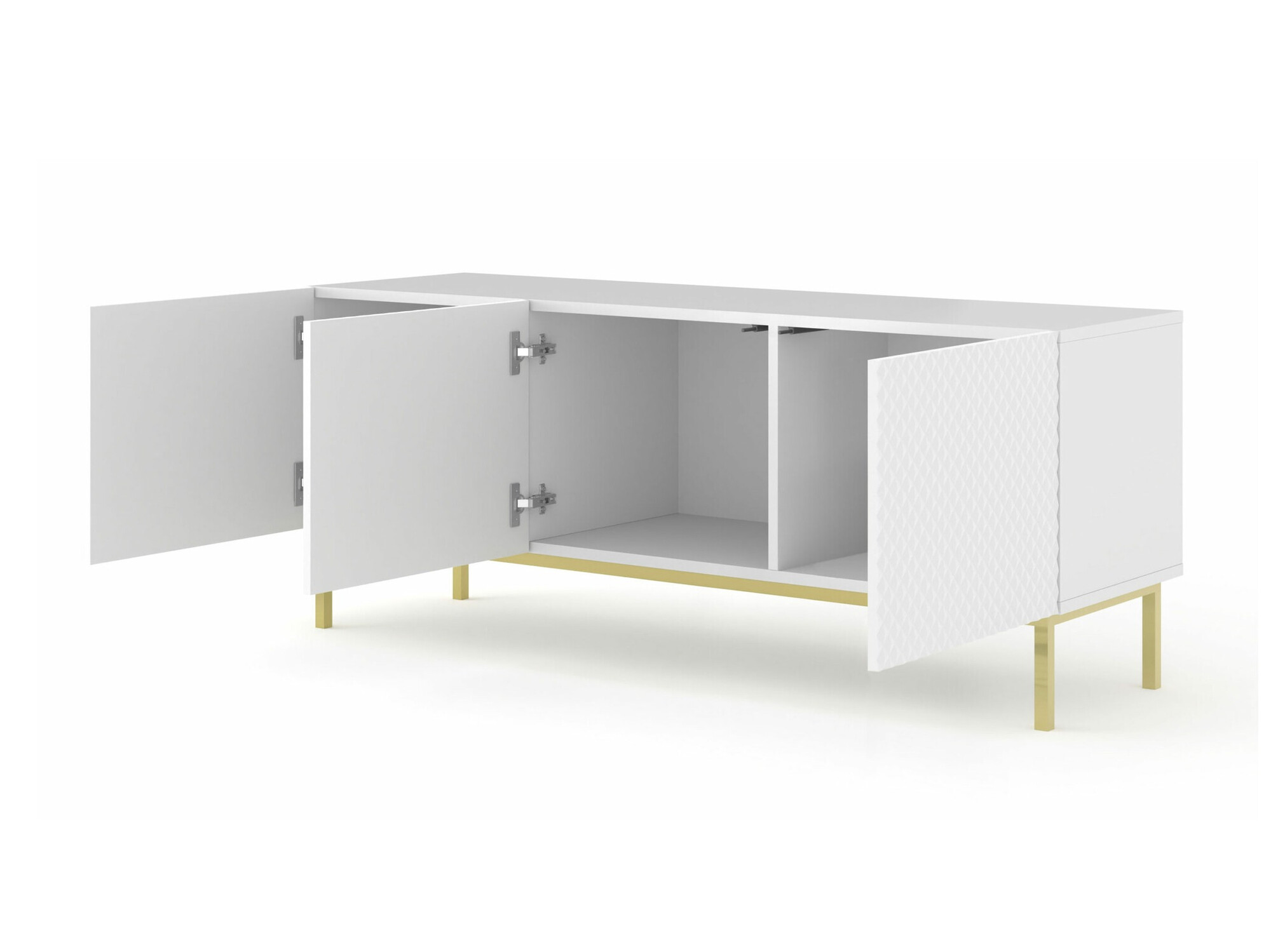 TV komoda Odelomu 101 (Belo + Sjajno belo)