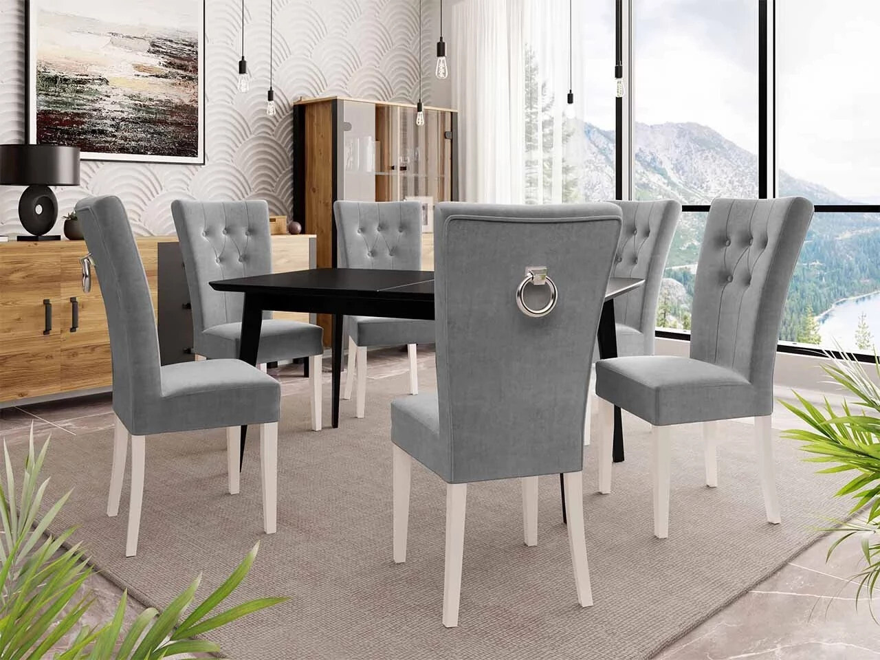 Stolica Racine 108 (Belo + Magic Velvet 2217)