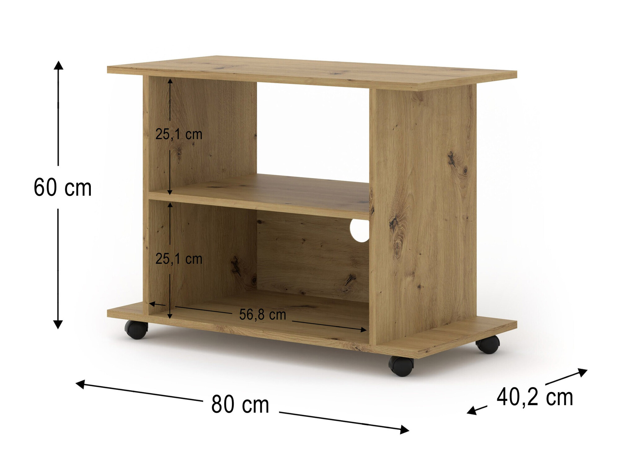 TV sto Buffalo 162 (Zanatski hrast)