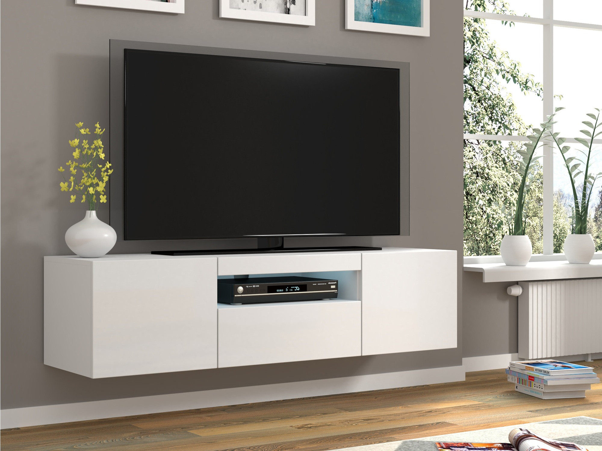 TV sto Morteo 103 (Belo + Sjajno belo)