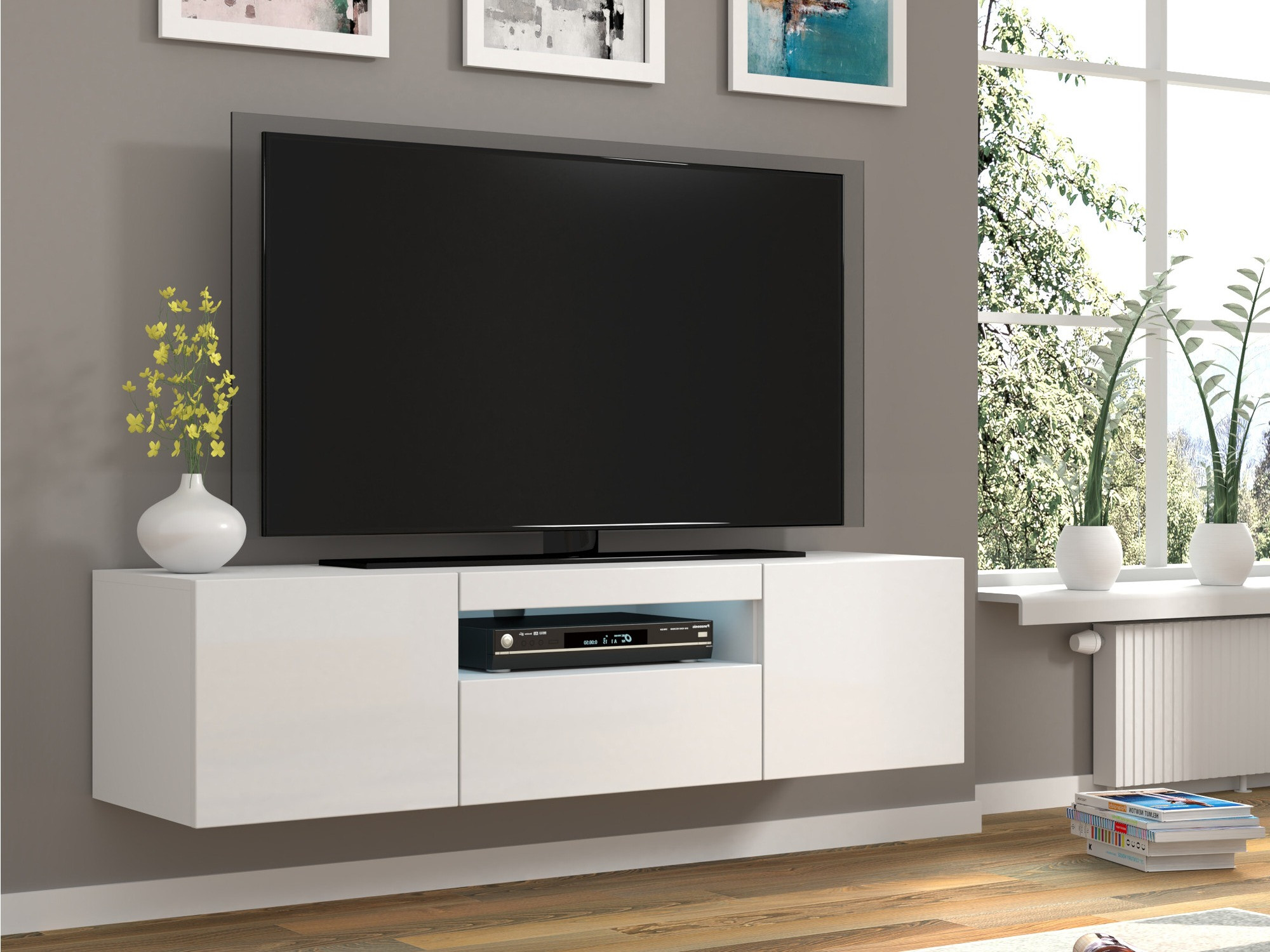 TV sto Morteo 103 (Belo + Sjajno belo)