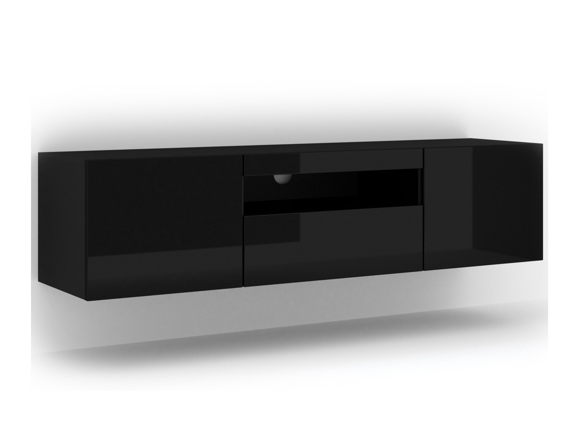 TV sto Morteo 103 (Crno + Crna visoki sjaj)