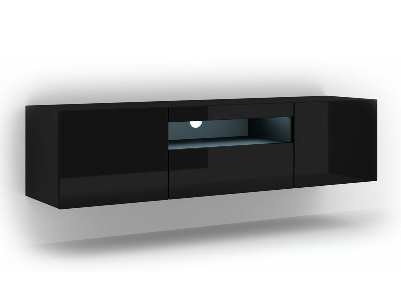 TV sto Morteo 103 (Crno + Crna visoki sjaj)