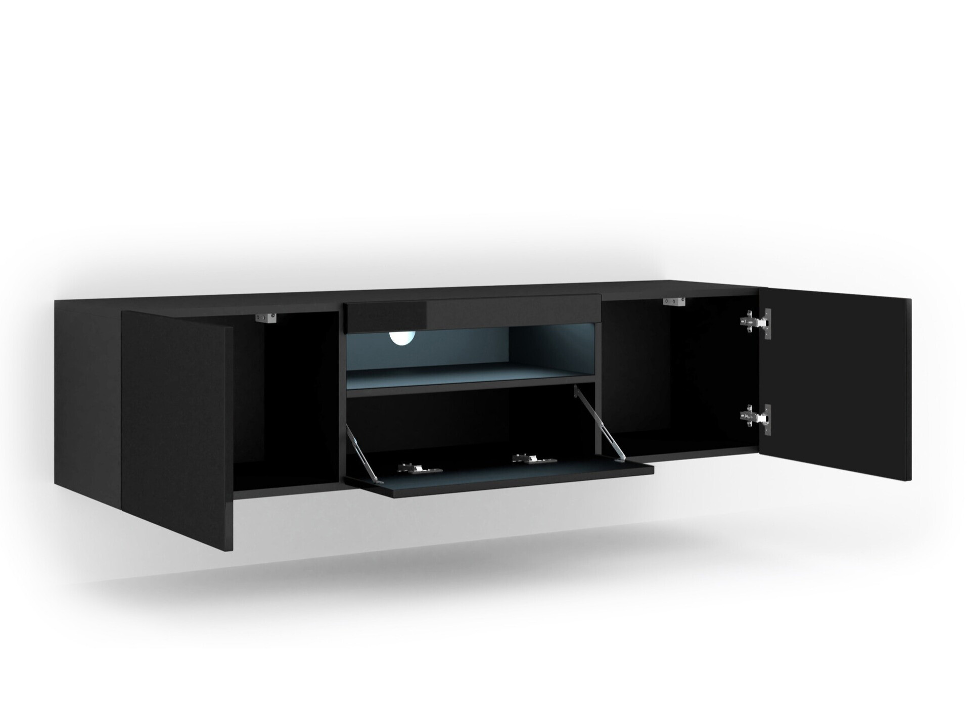 TV sto Morteo 103 (Crno + Crna visoki sjaj)