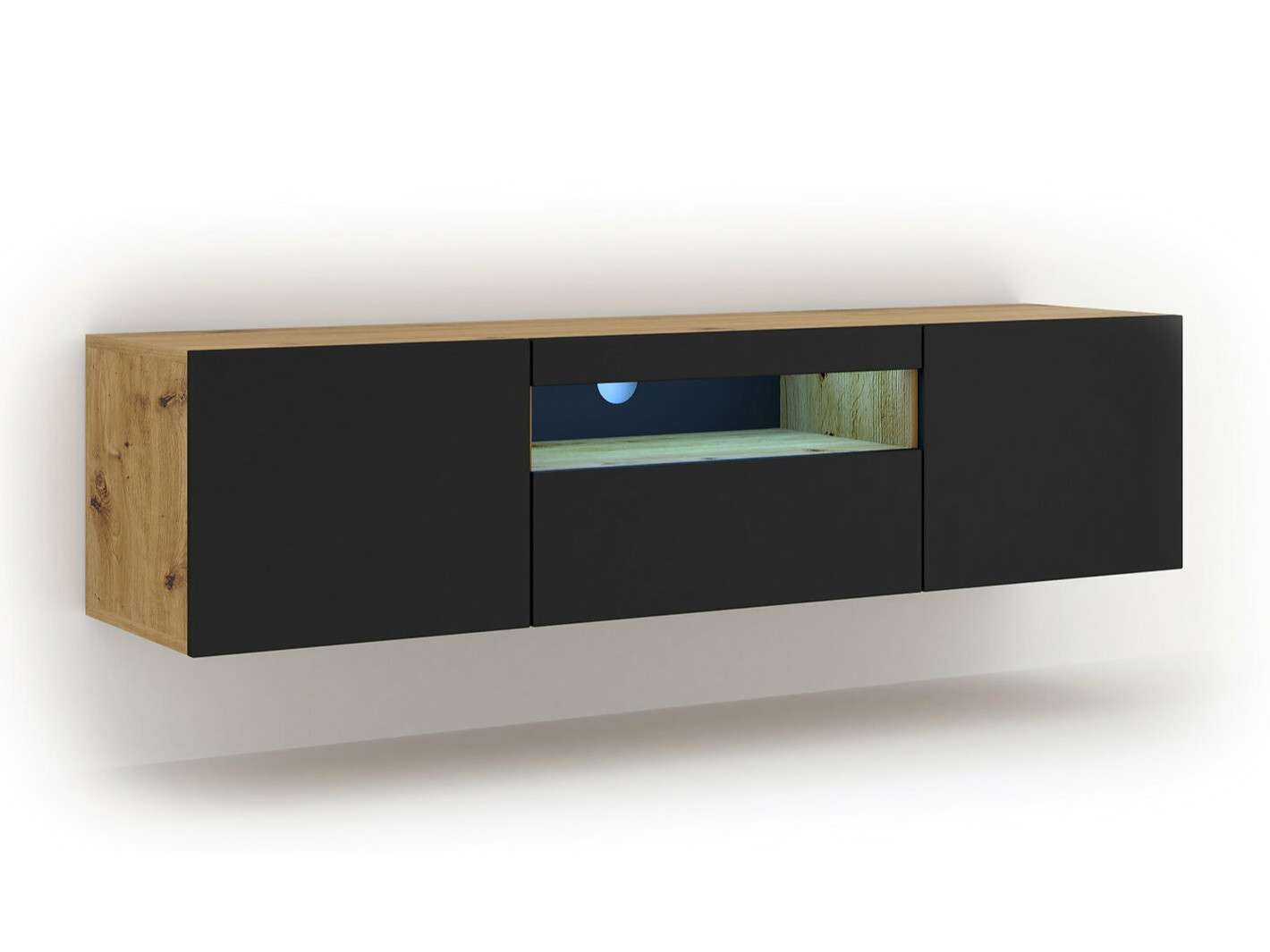 TV sto Morteo 103 (Zanatski hrast + Crno)