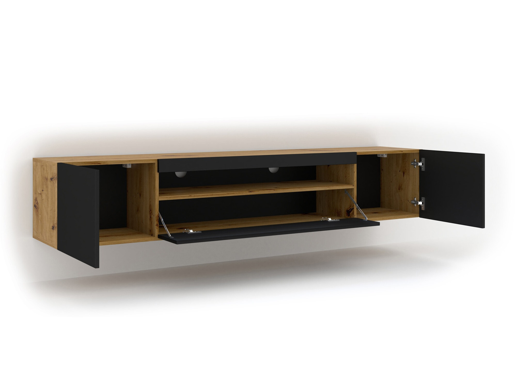 TV sto Morteo 104 (Zanatski hrast + Crno)