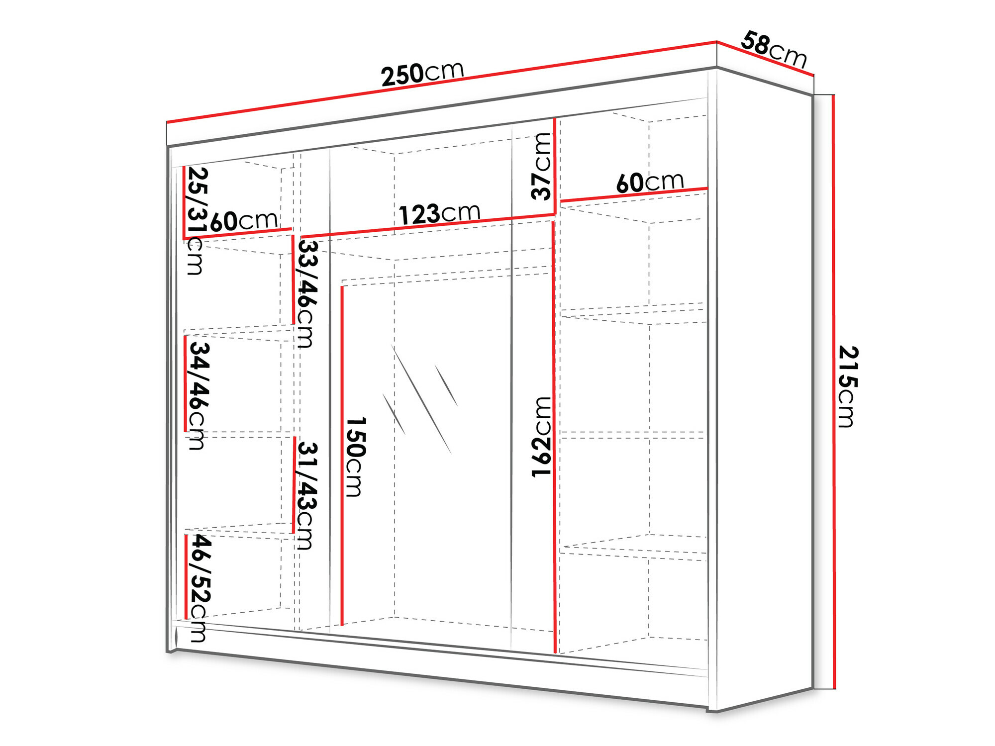 Ormar Closico 184 (Crno)