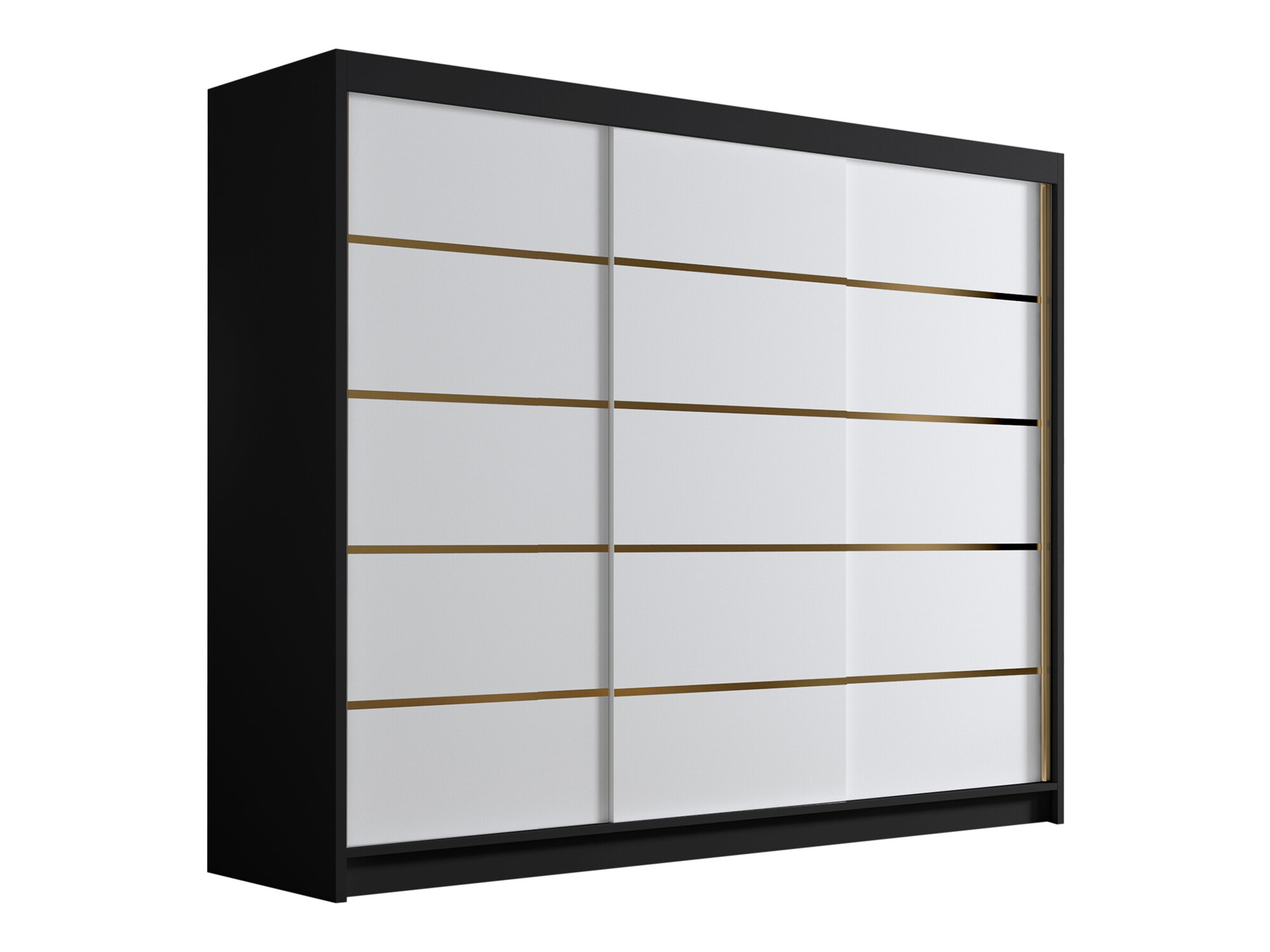Ormar Closico Veltron II (Crno + Belo)
