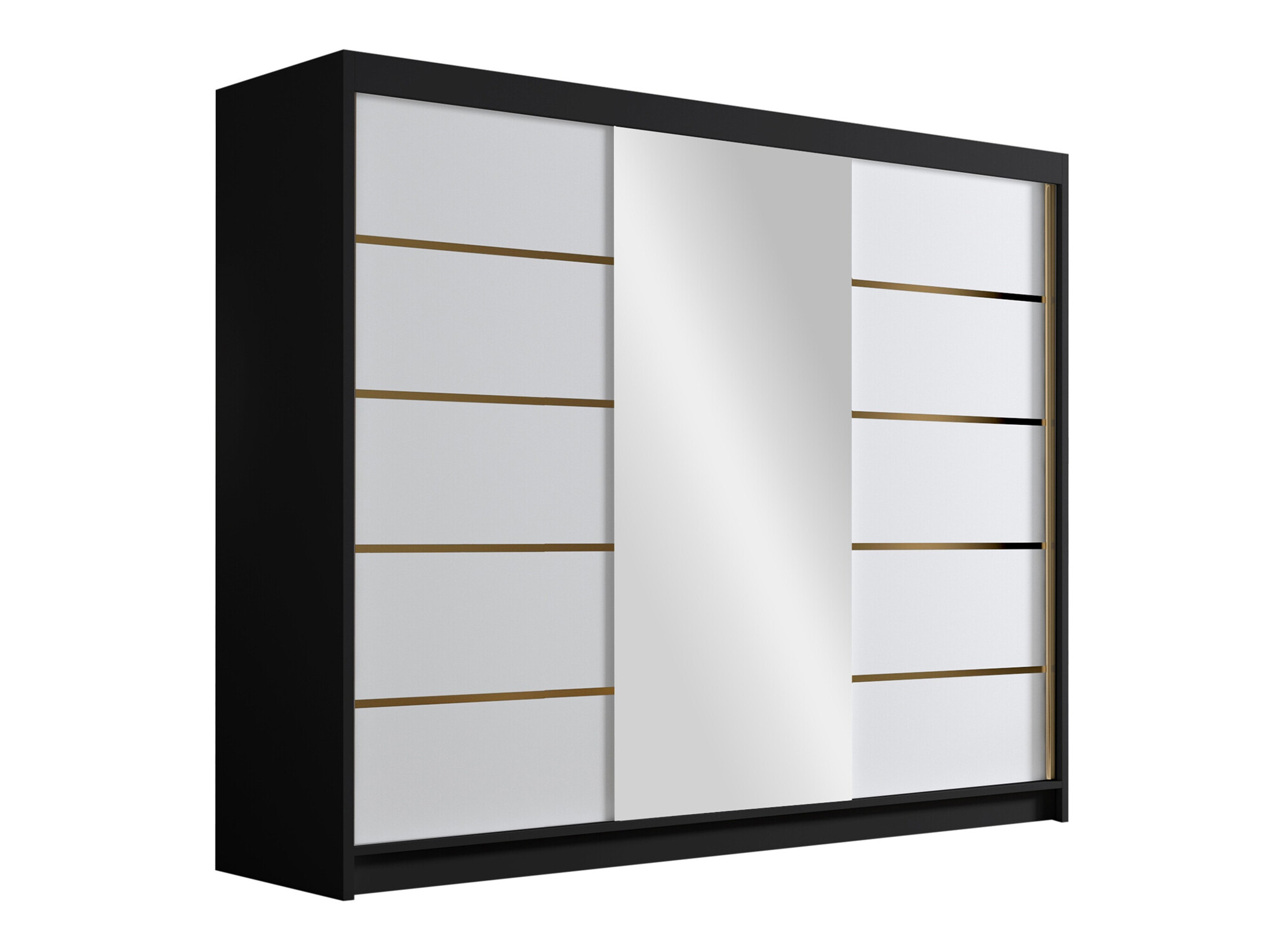 Ormar Closico Veltron II (Crno + Belo)