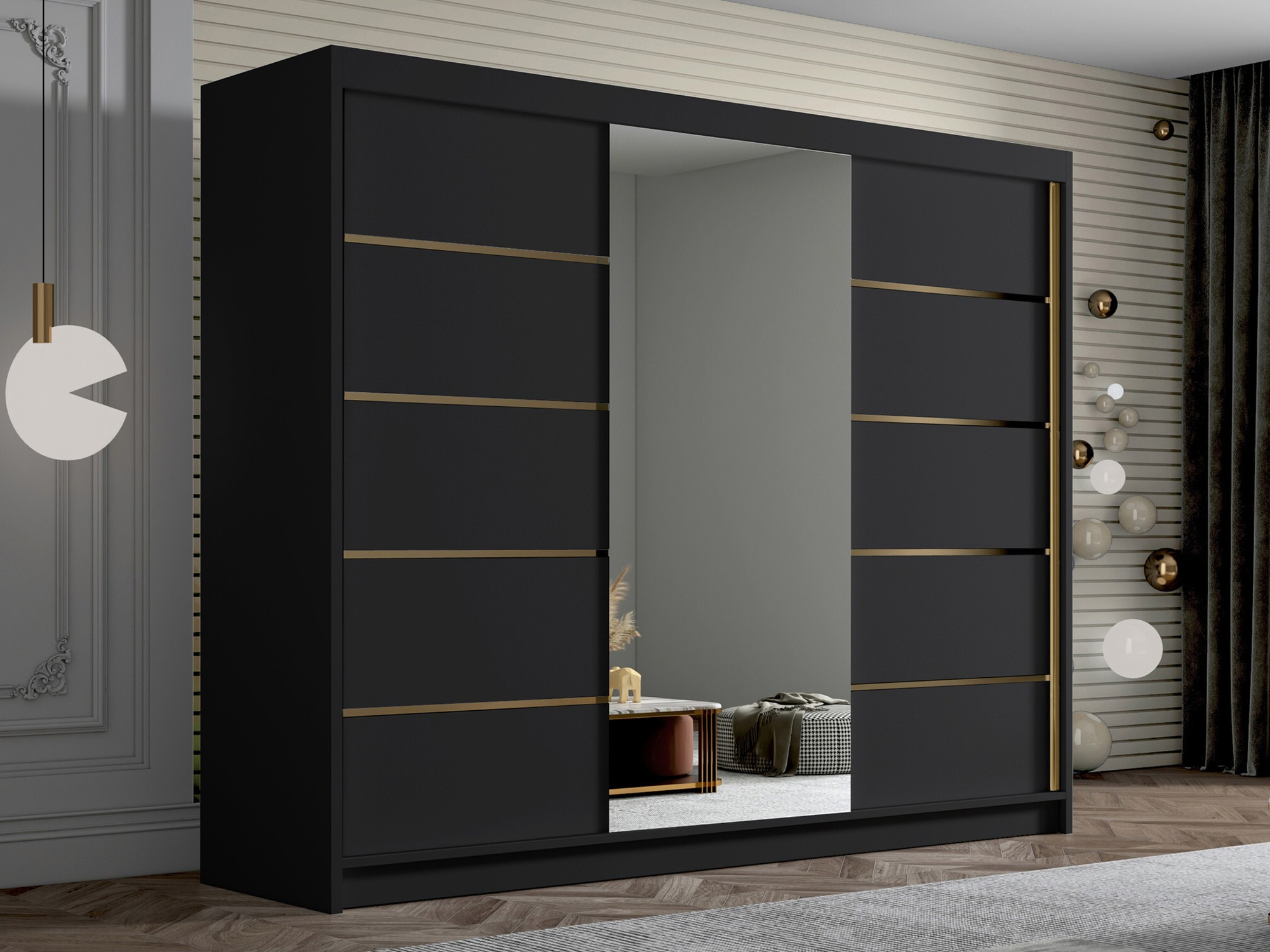 Ormar Closico Veltron II (Crno)