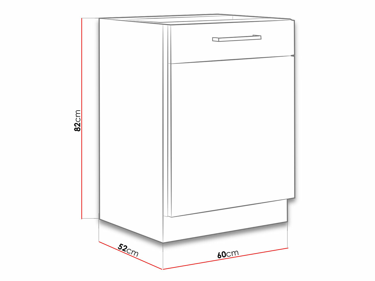 Modularni ormar sa vratima Wood Dark 104