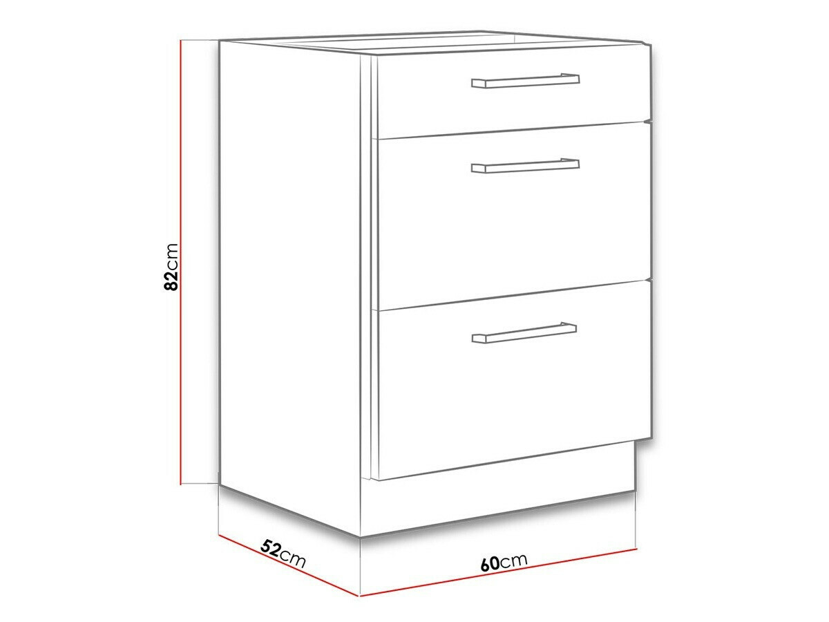 Modularni ormarić sa fiokama Wood Grey 115