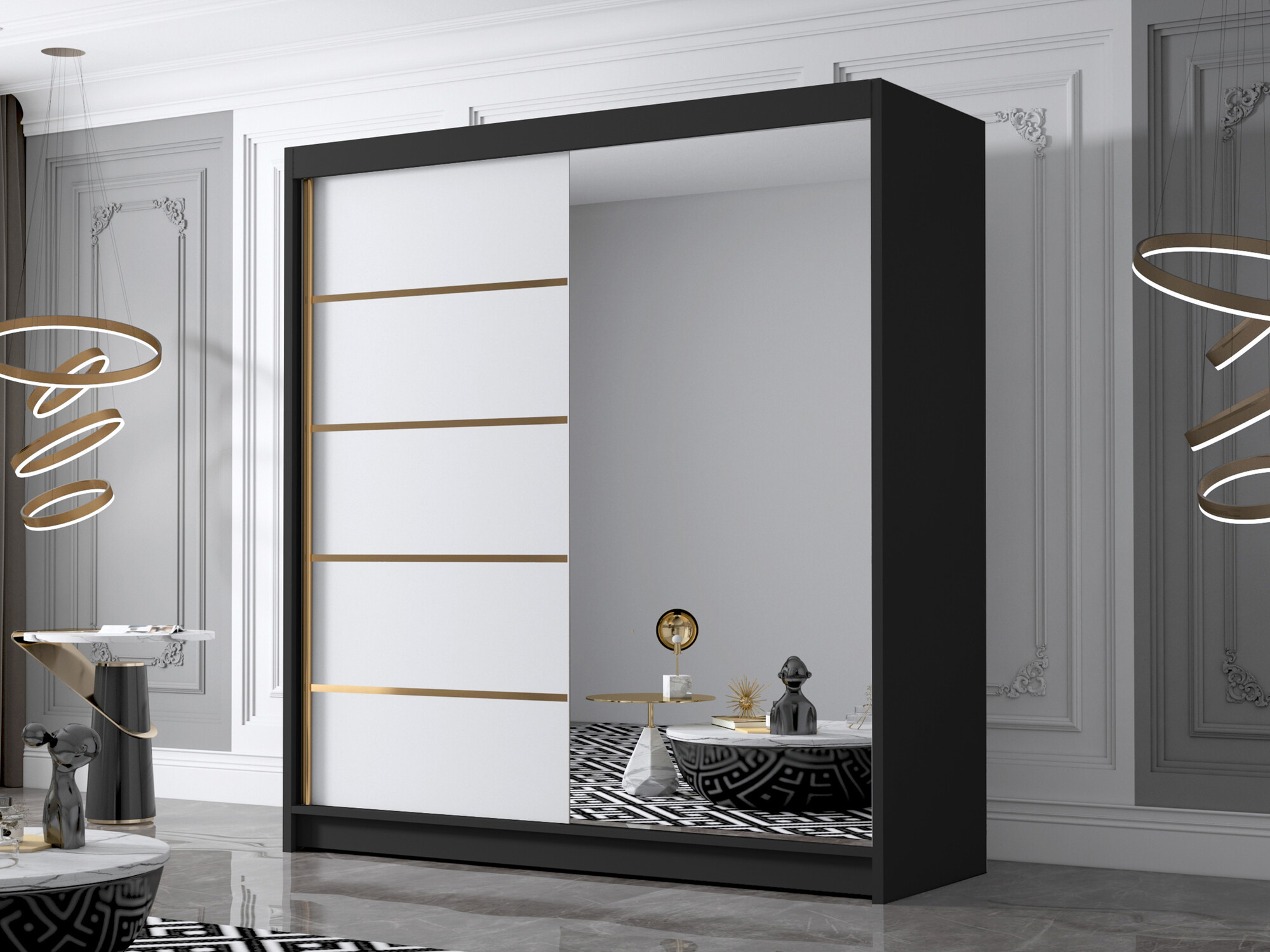 Ormar Closico Vallor III (Crno + Belo)