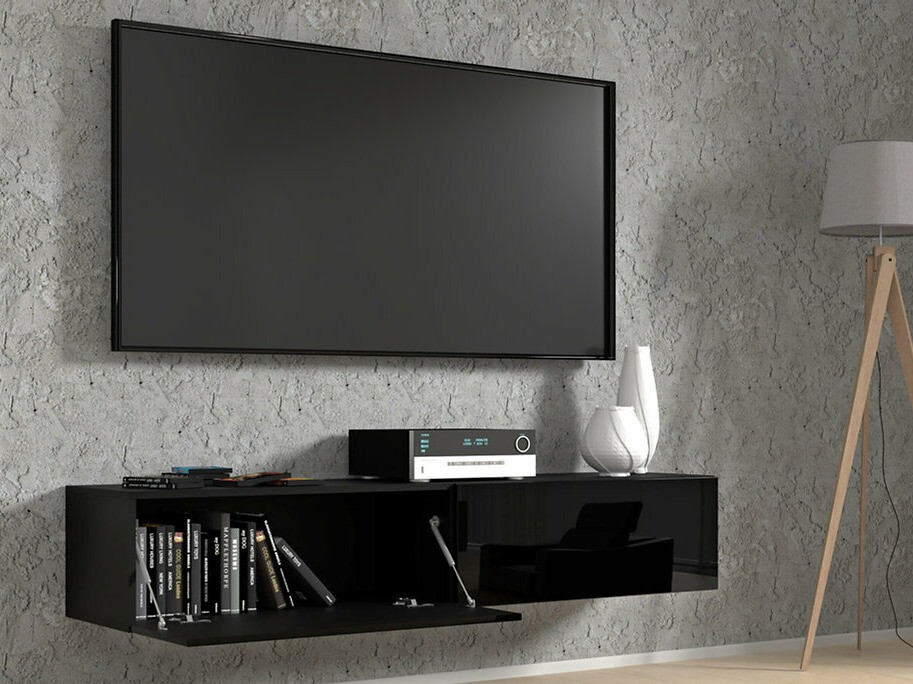 TV sto Buffalo 166 (Crno + Crna visoki sjaj)