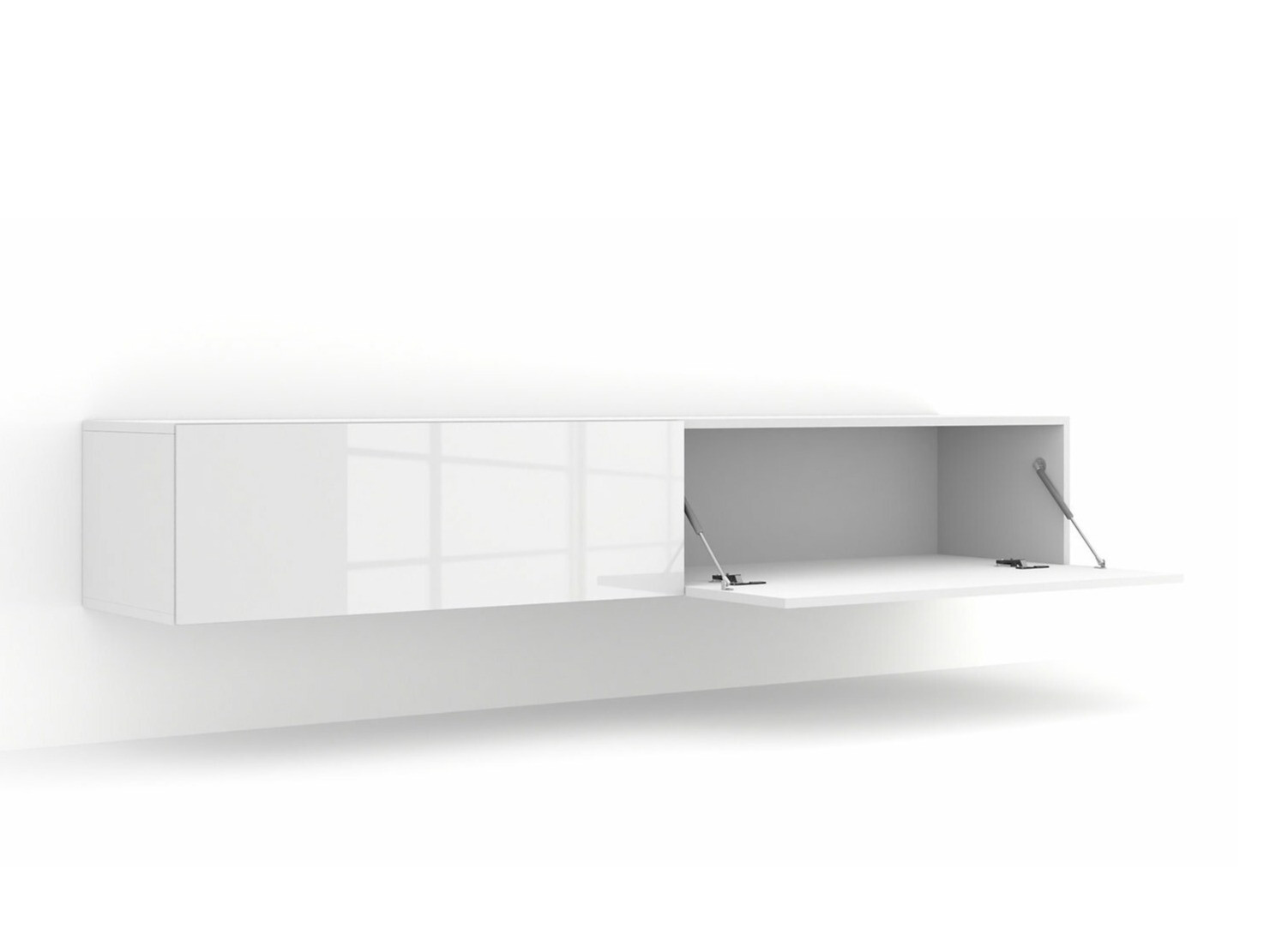 TV sto Buffalo 167 (Belo + Sjajno belo)