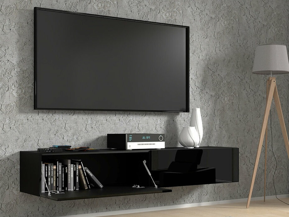 TV sto Buffalo 167 (Crno + Crna visoki sjaj)