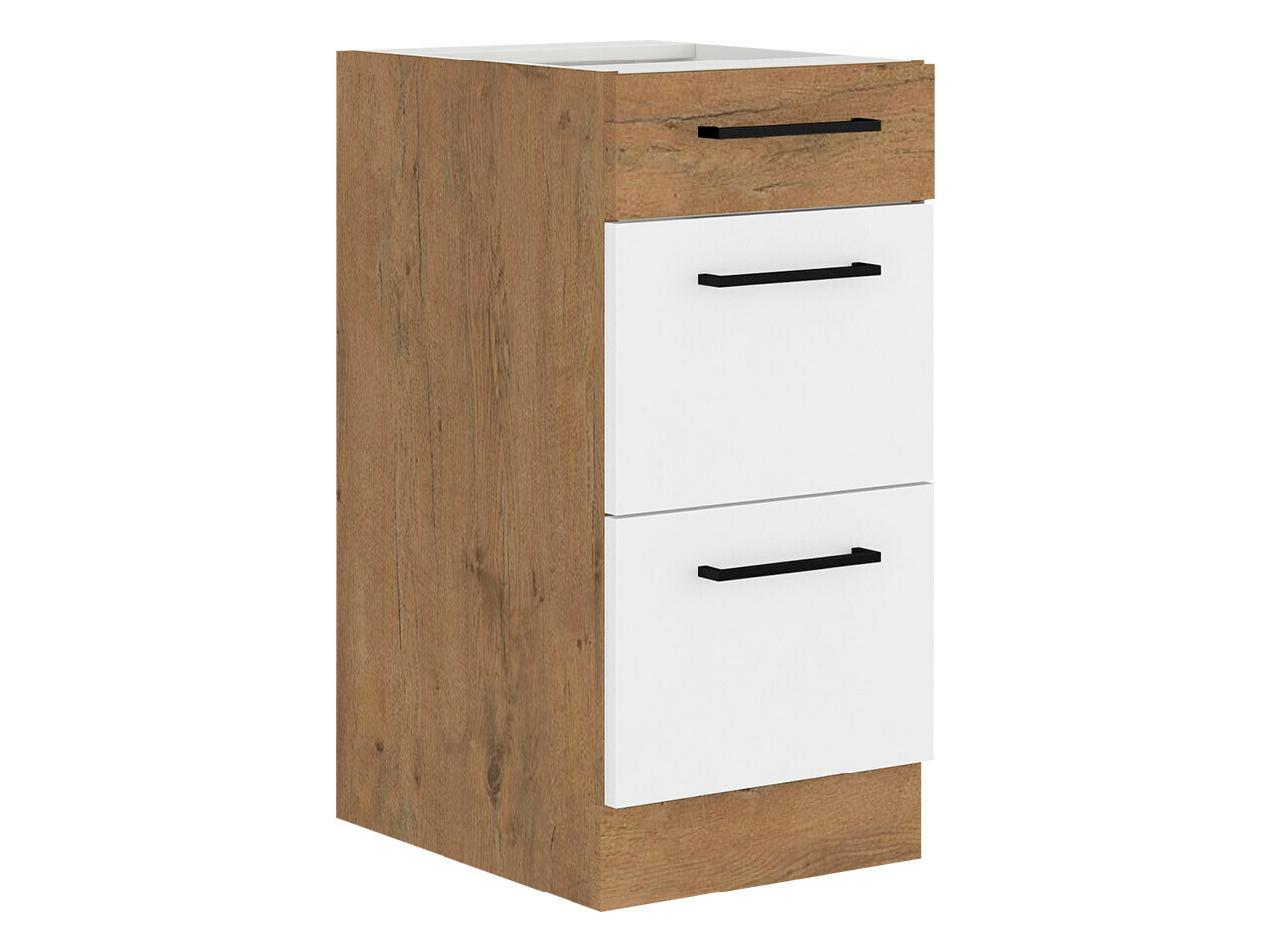 Modularni ormarić sa fiokama Wood White 139